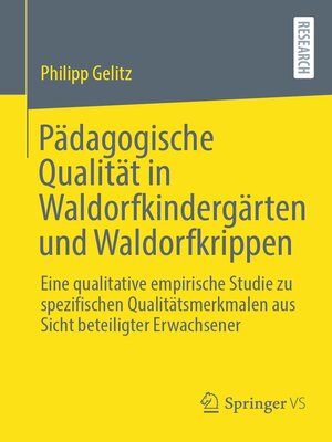 cover image of Pädagogische Qualität in Waldorfkindergärten und Waldorfkrippen